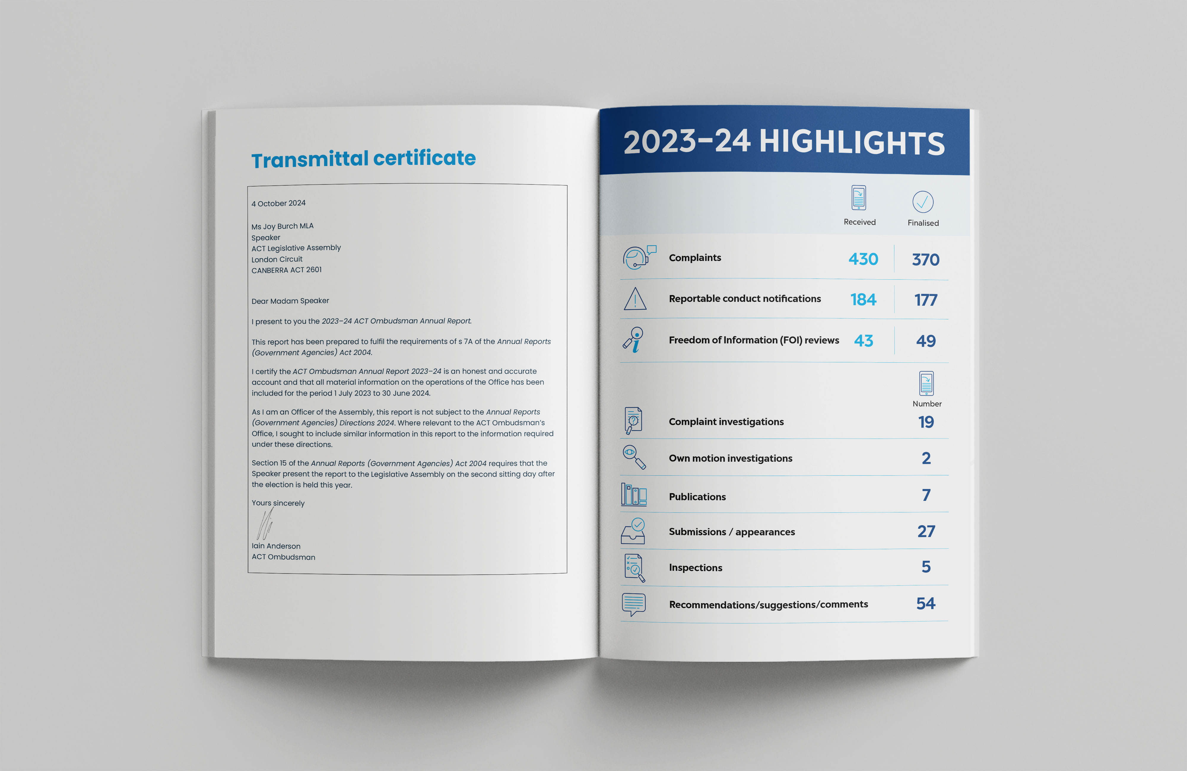 ACT Ombudsman Annual Report 2023–24