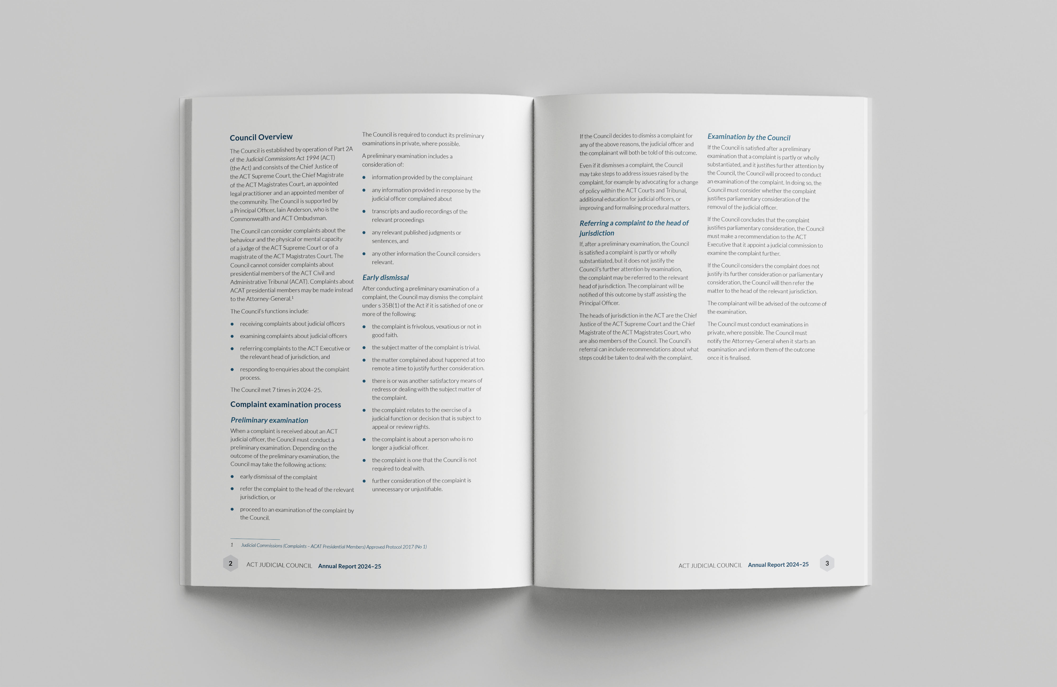 ACT Judicial Council – Annual Report 2024–25