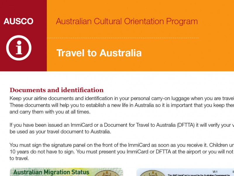 Australian Cultural Orientation (AUSCO) Program